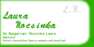 laura mocsinka business card